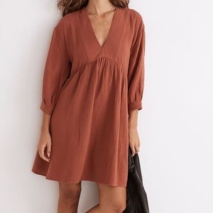 Madewell Lightspun V-Neck Mini Dress XL